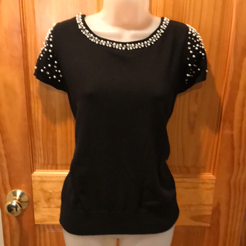Ellen Tracy Embellished Sweater